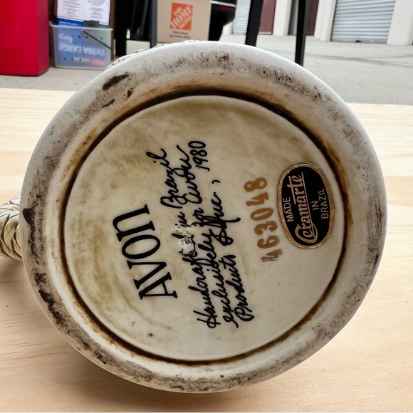 1980 Avon Beer Stein Mug Cattle Drive Stage Coach Roping Chuck Wagon - Picture 3 of 10